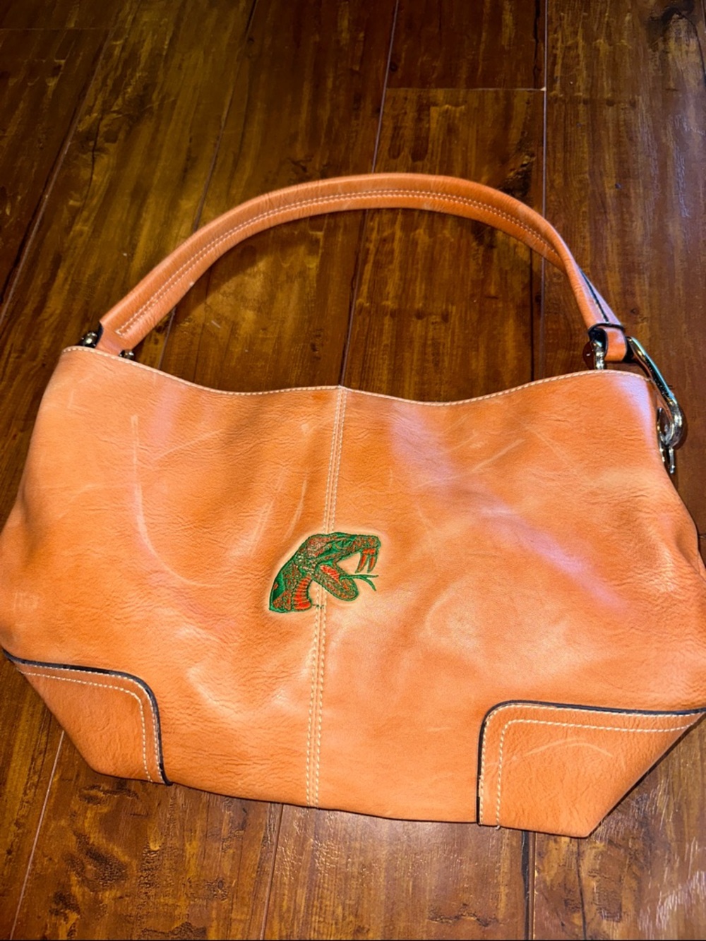 Florida A&M FAMU Rattlers Hobo Shoulder Bag Embroidered Logo